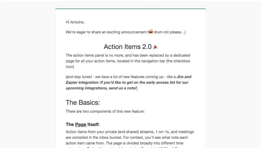 Fellow New Features Emails