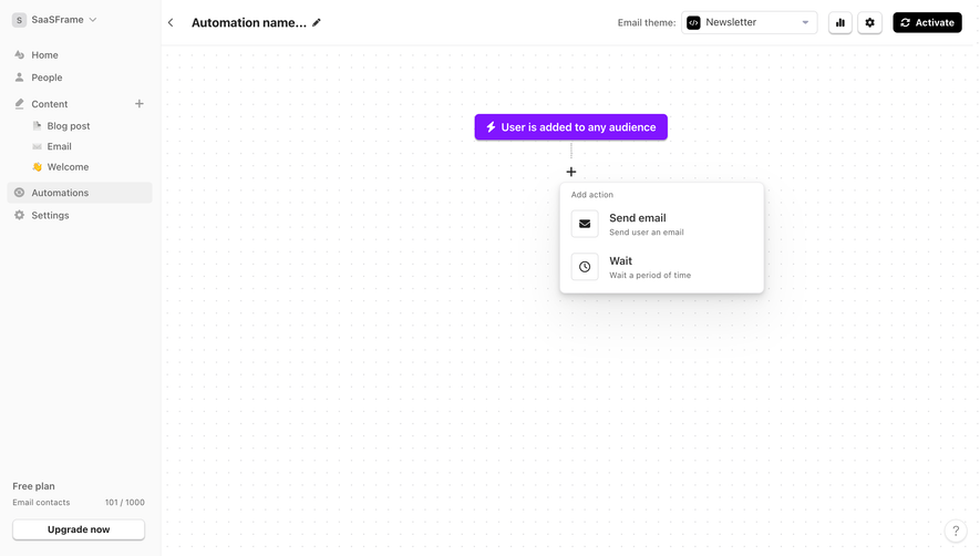 Audienceful Add Automation Action