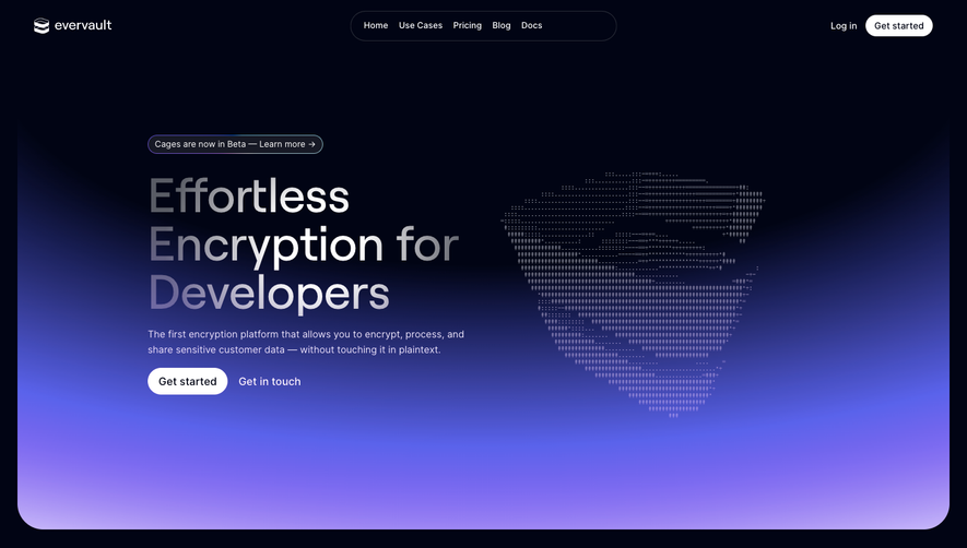 Evervault Landing Page