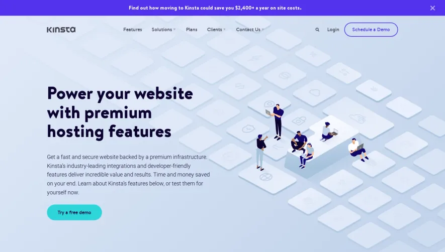 Kinsta Features Page