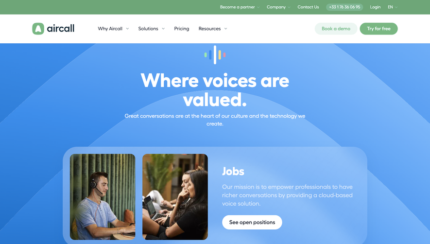 Aircall Careers Page