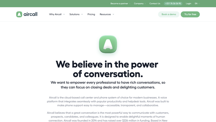 Aircall About Page