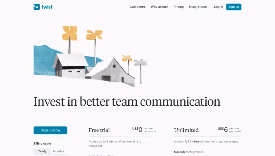Twist Pricing Page