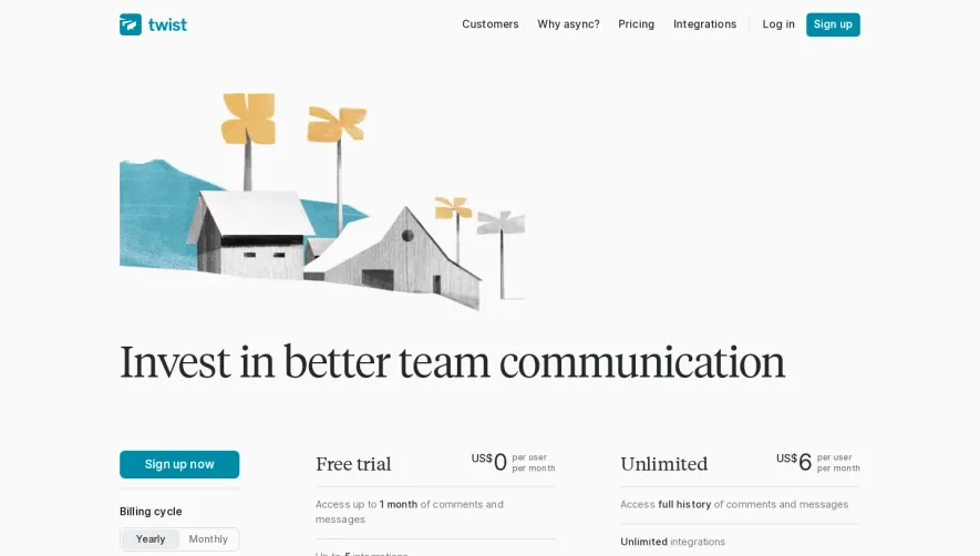 Twist Pricing Page