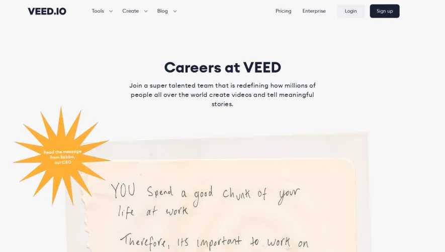 Veed Careers Page