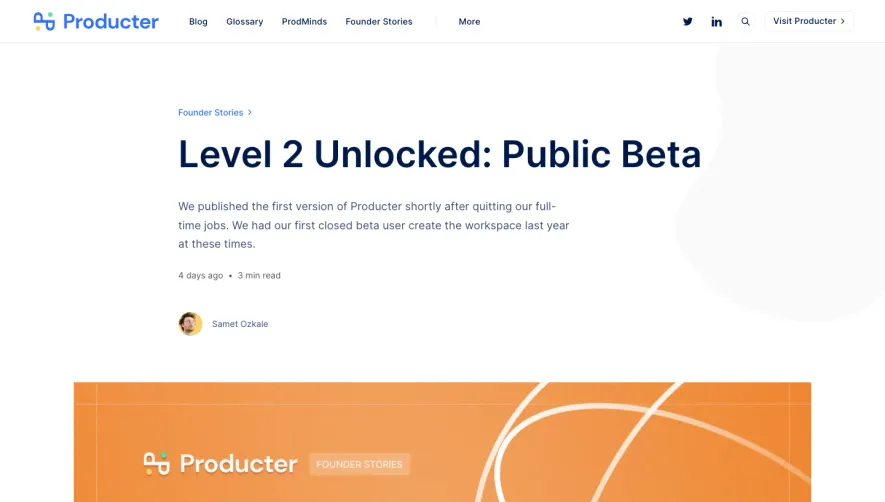 Producter Blog Post