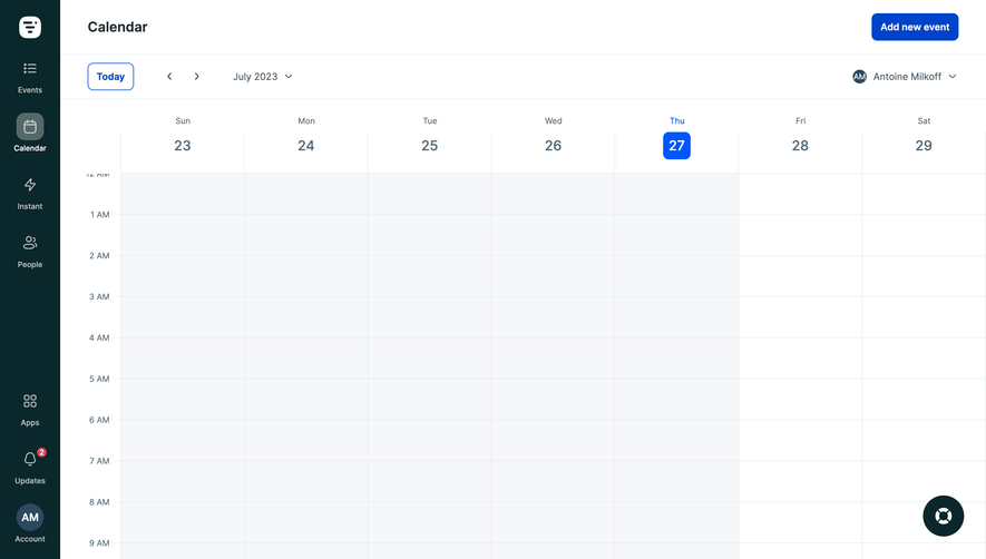 Livestorm Calendar View