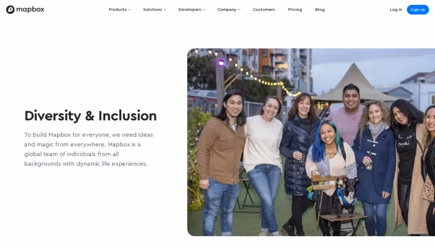 Mapbox Diversity & Inclusion Page