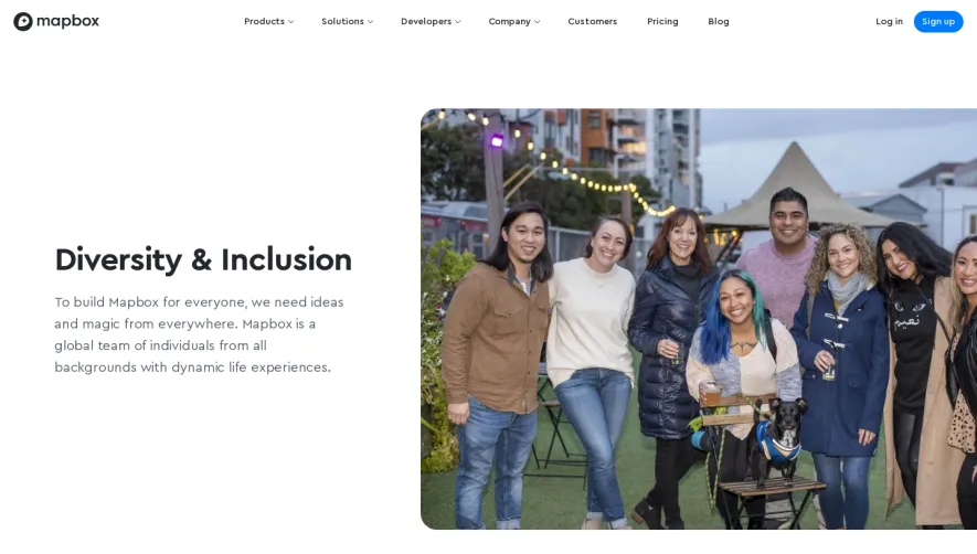 Mapbox Diversity & Inclusion Page