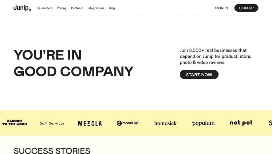 Junip Customers Page