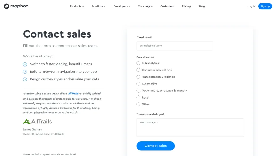 Mapbox Demo Request