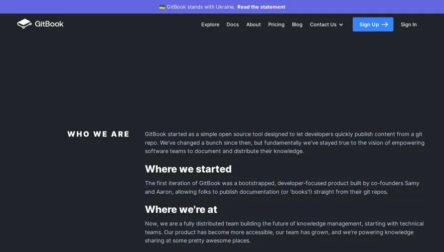 GitBook About Page
