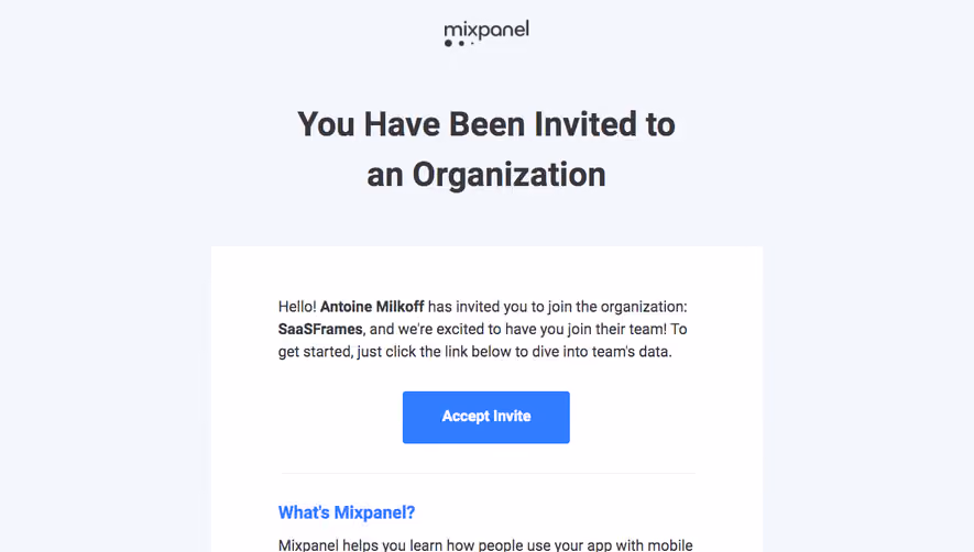 Mixpanel Invite Team Members