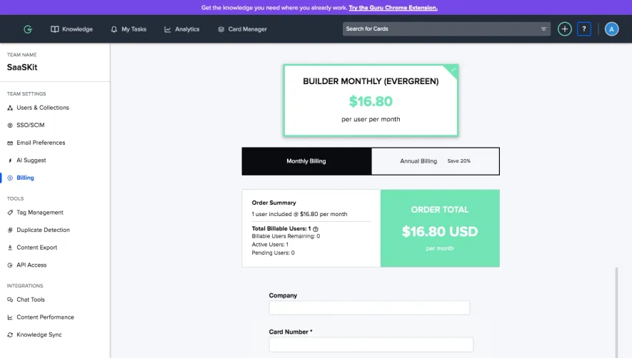 Guru Checkout