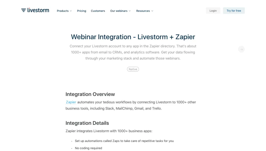 Livestorm Integrations