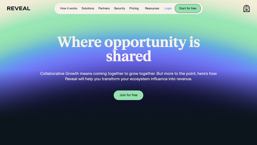 Reveal Features Page