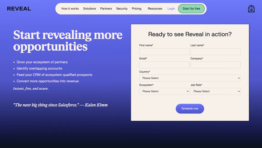 Reveal Demo Request