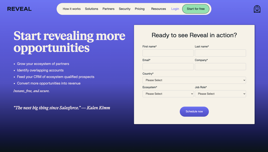 Reveal Demo Request