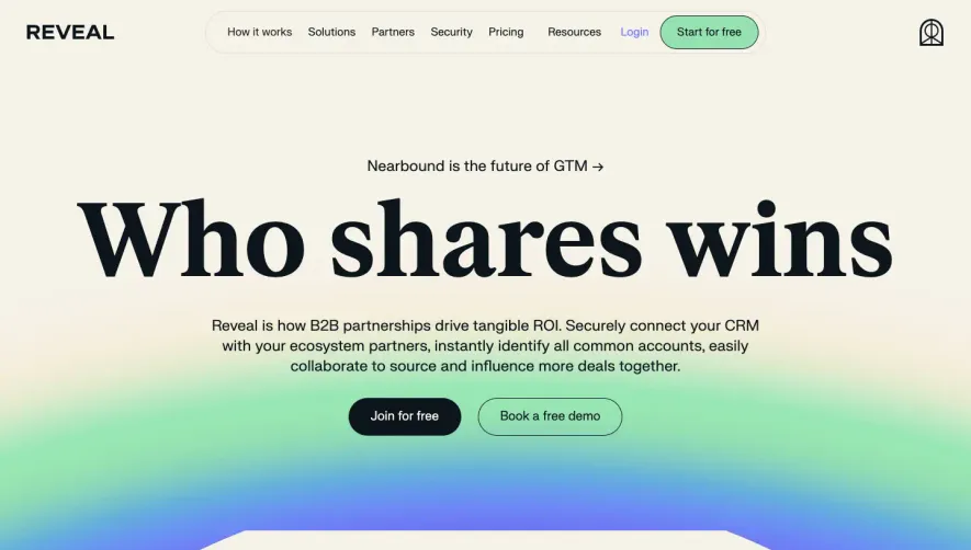 Reveal Landing Page