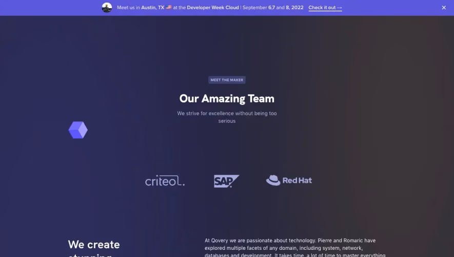 Qovery About Page