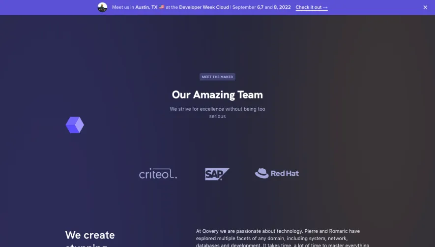 Qovery About Page