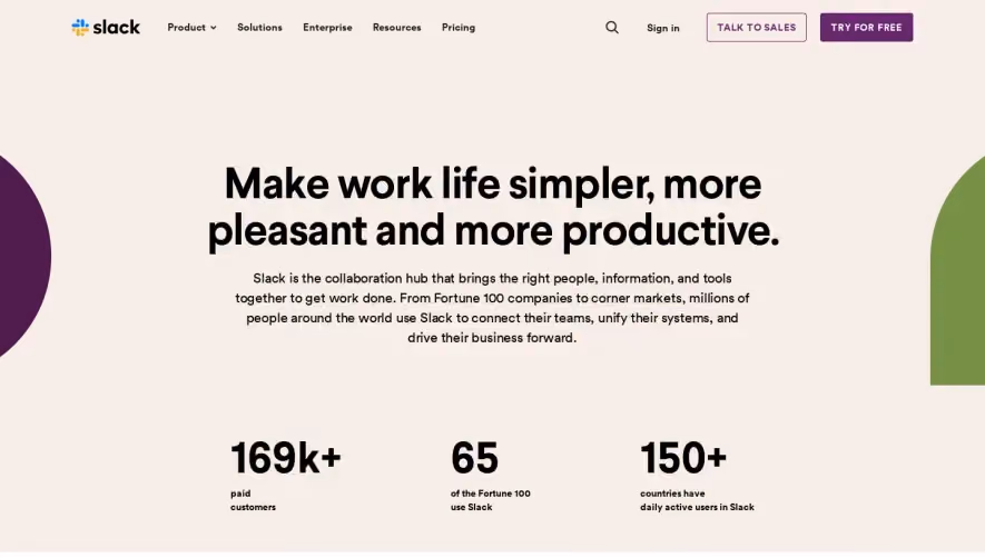 Slack About Page
