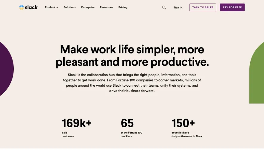 Slack About Page