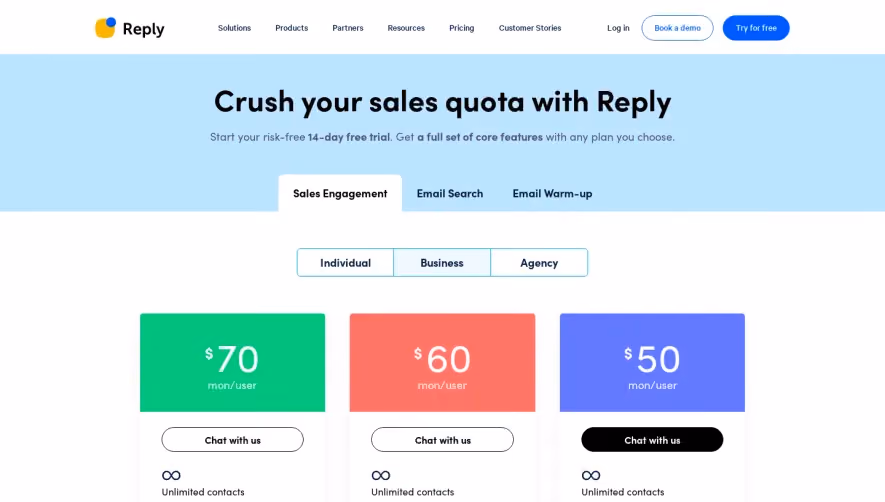 Reply Pricing