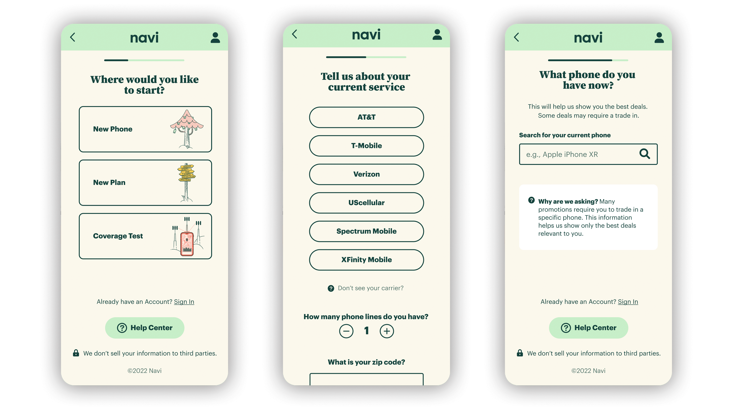 Mobile Category Page Examples