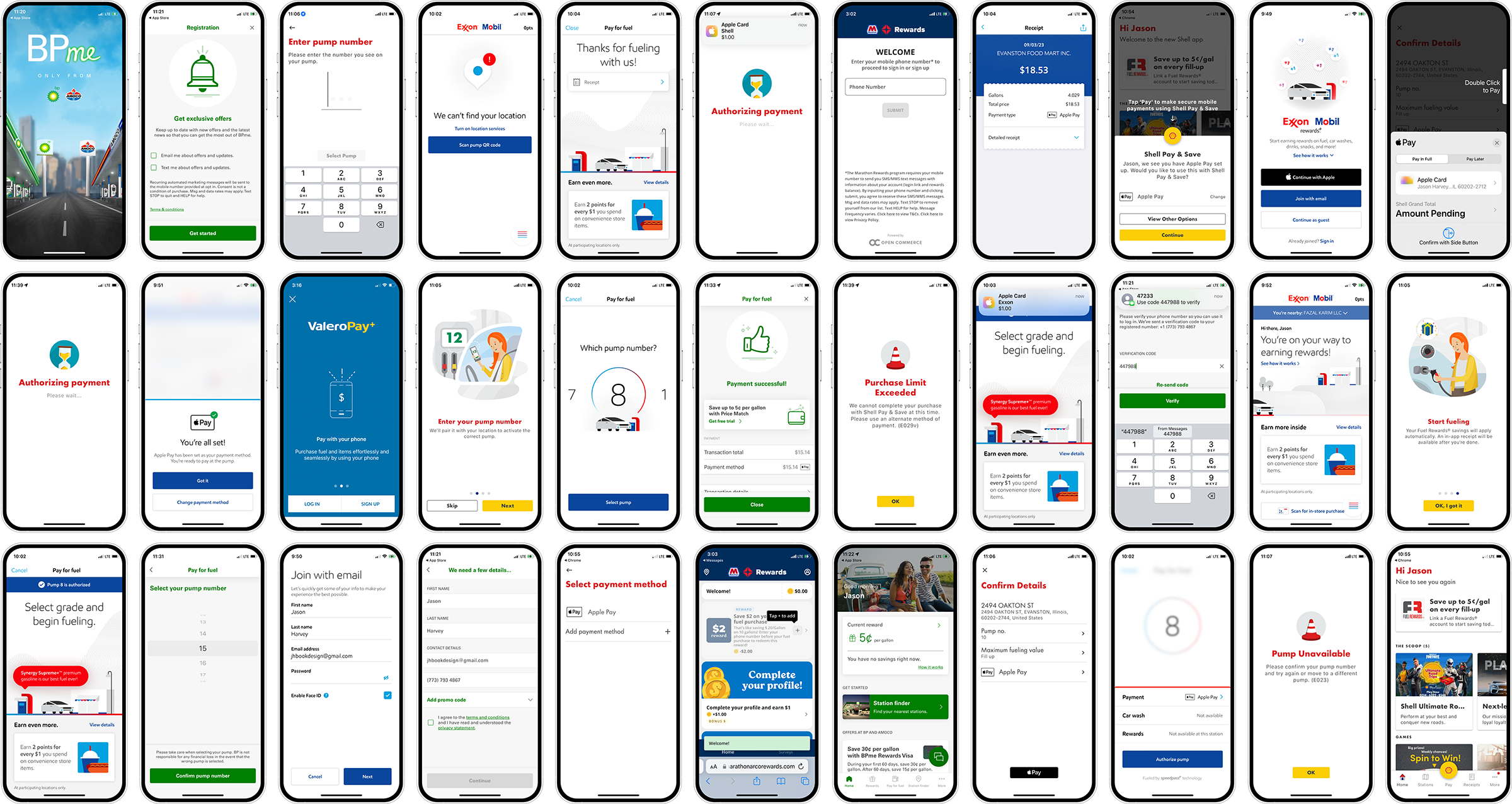 An image of competitor apps include BP, Marathon and Shell.