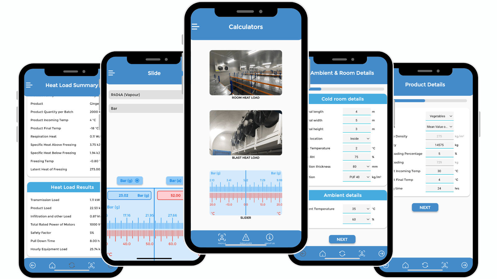 Cold Room Heat Load Calculation Mobile App | Blue Cold