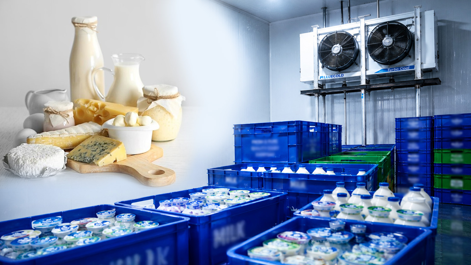cooling system for butter, ice cream, curd, condensed milk, butter milk, flavored milk and cheese