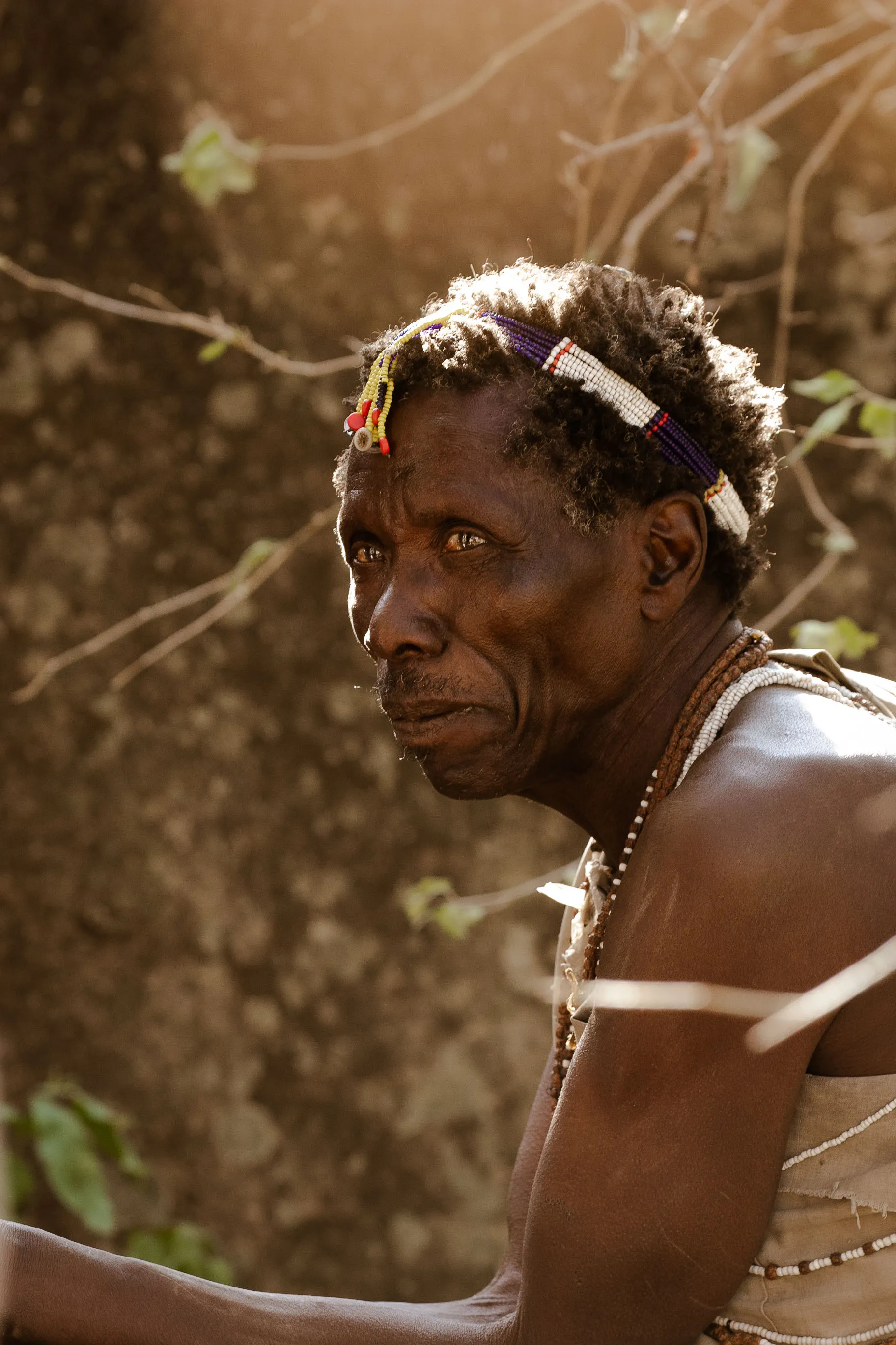 A Hadzabe man during our visit at Singita Grumeti. Photo Jonty Bozas