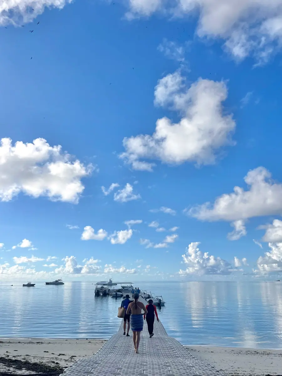 Off we go on the activity dock!