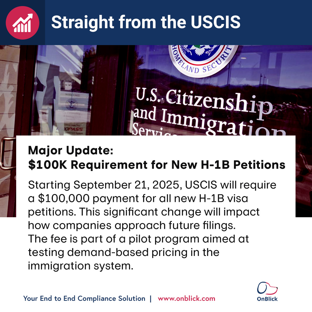 Starting September 21, 2025, USCIS will require a $100,000 payment for all new H‑1B visa petitions. This significant change will impact how companies approach future filings. The fee is part of a pilot program aimed at testing demand-based pricing in the immigration system.