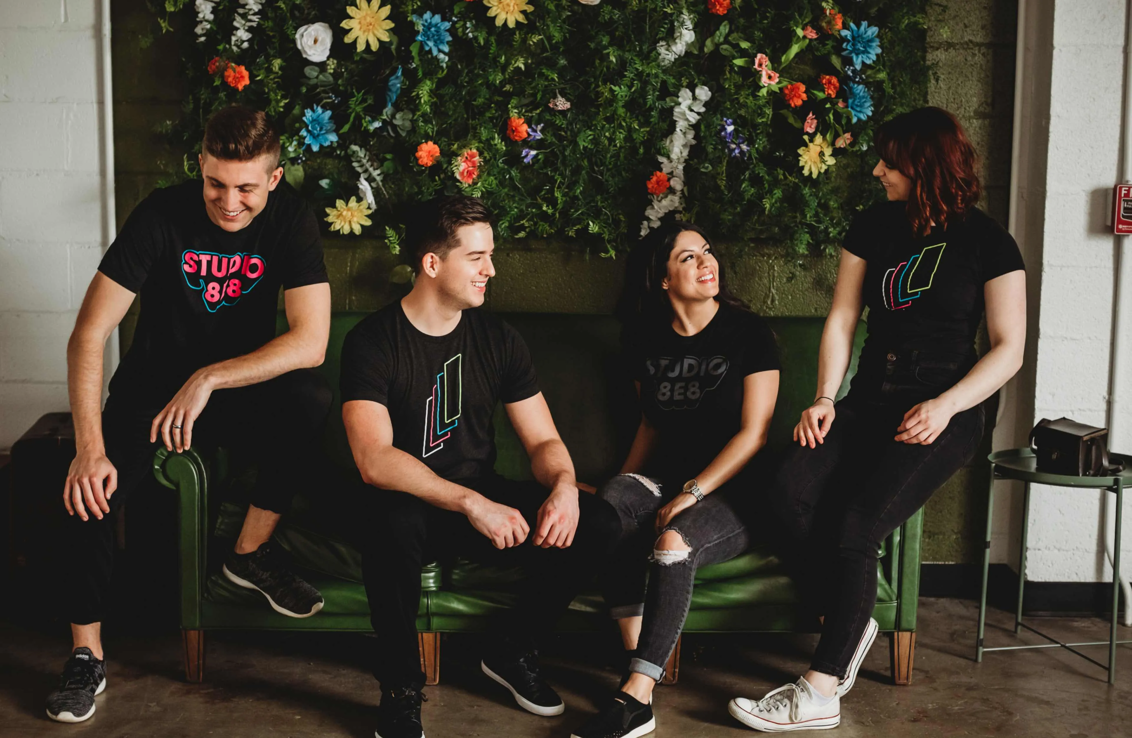 Photo of the S8E8 team wearing their shirts