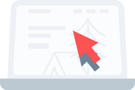 Icon representing website management, often showing a cursor and send/receive arrows.