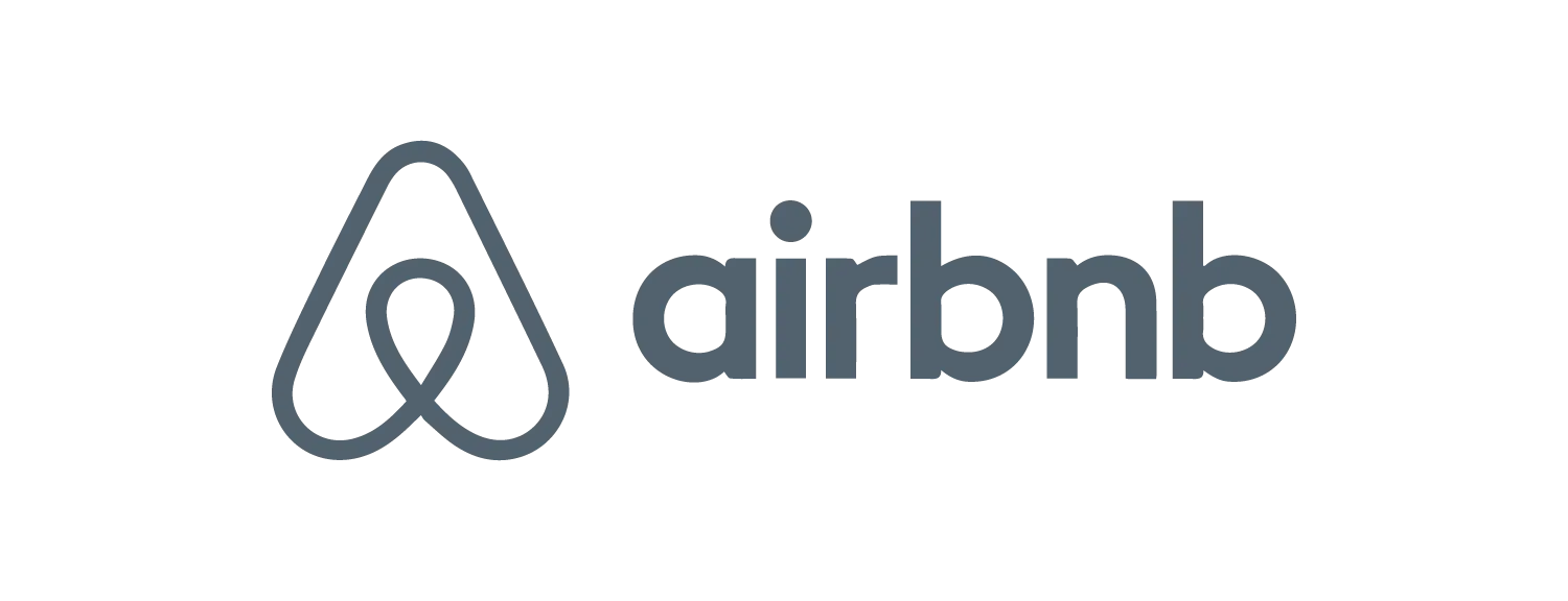 Airbnb logo, representing online vacation rentals and travel accommodations.