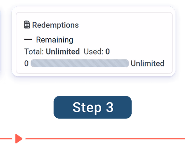 Steps outlining the process to redeem a reward, including instructions and necessary information for successful redemption.