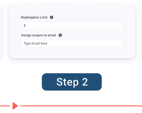 Email sign-up page displaying "Step 2" for user guidance in the registration process.