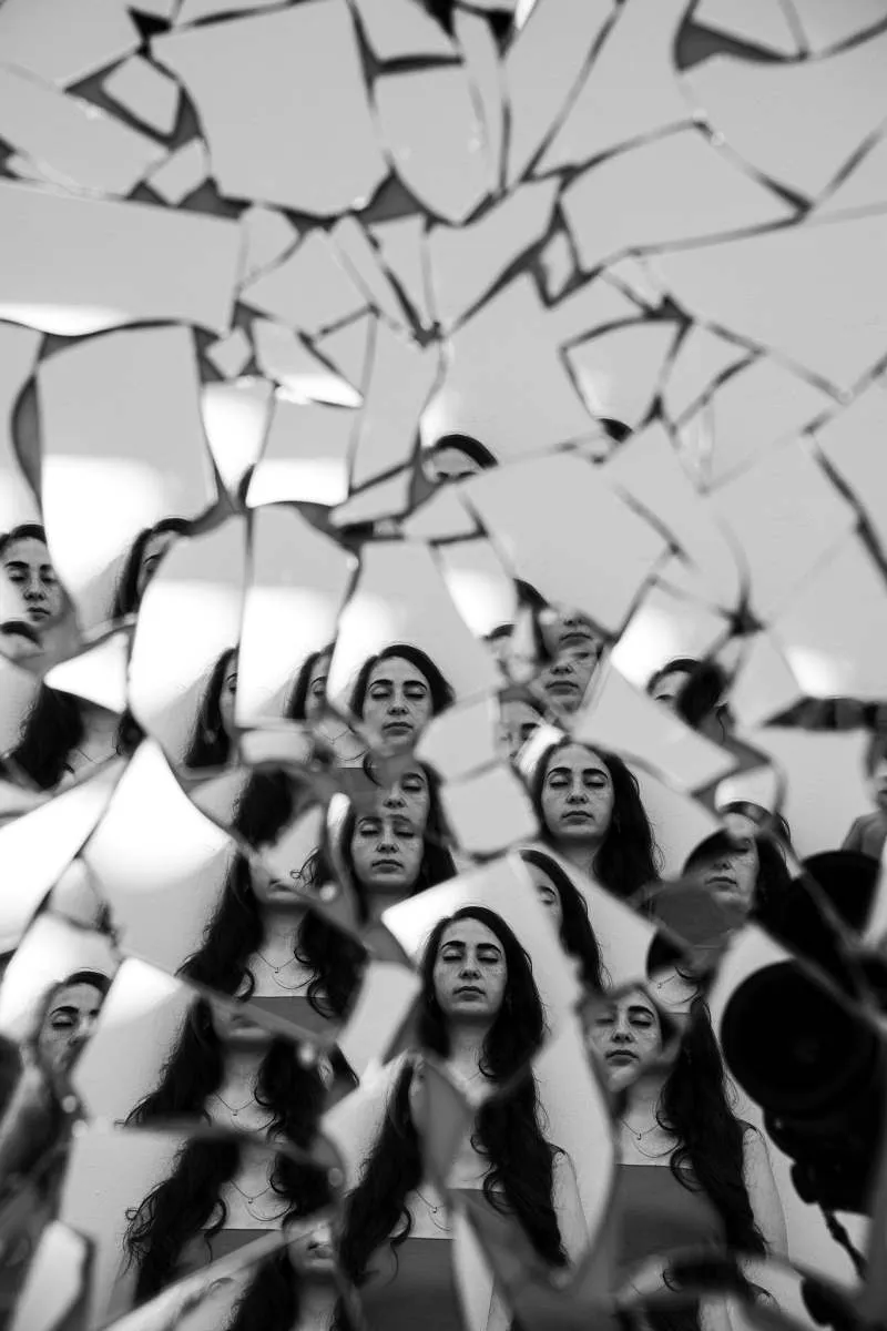Artwork documentation from Shattered Image of Oneself by Khaled Barakeh, view 1.