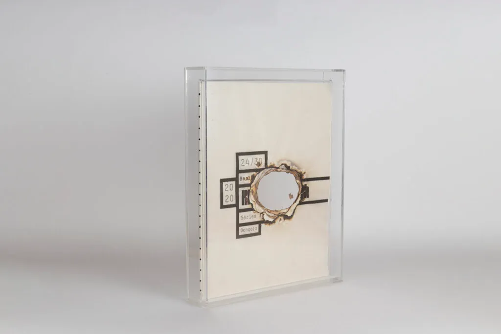Artwork documentation from Burned(in)out by Khaled Barakeh, view 1.