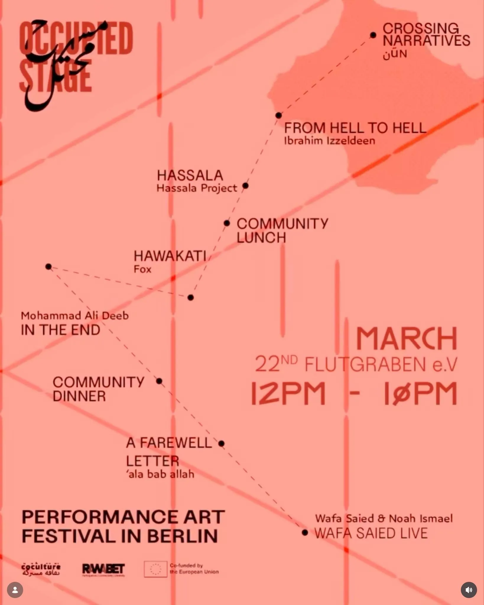 Project documentation from Occupied Stage by Khaled Barakeh, view 3.