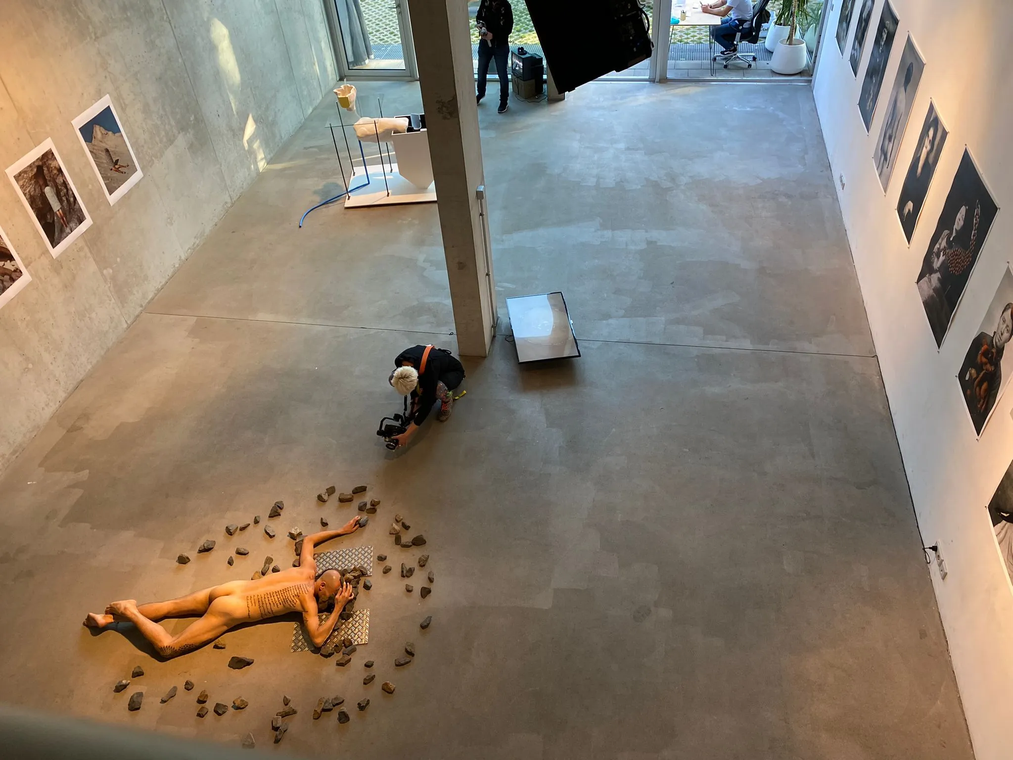 Installation and artwork documentation from Across Borders: Body & Self by Khaled Barakeh, view 3.