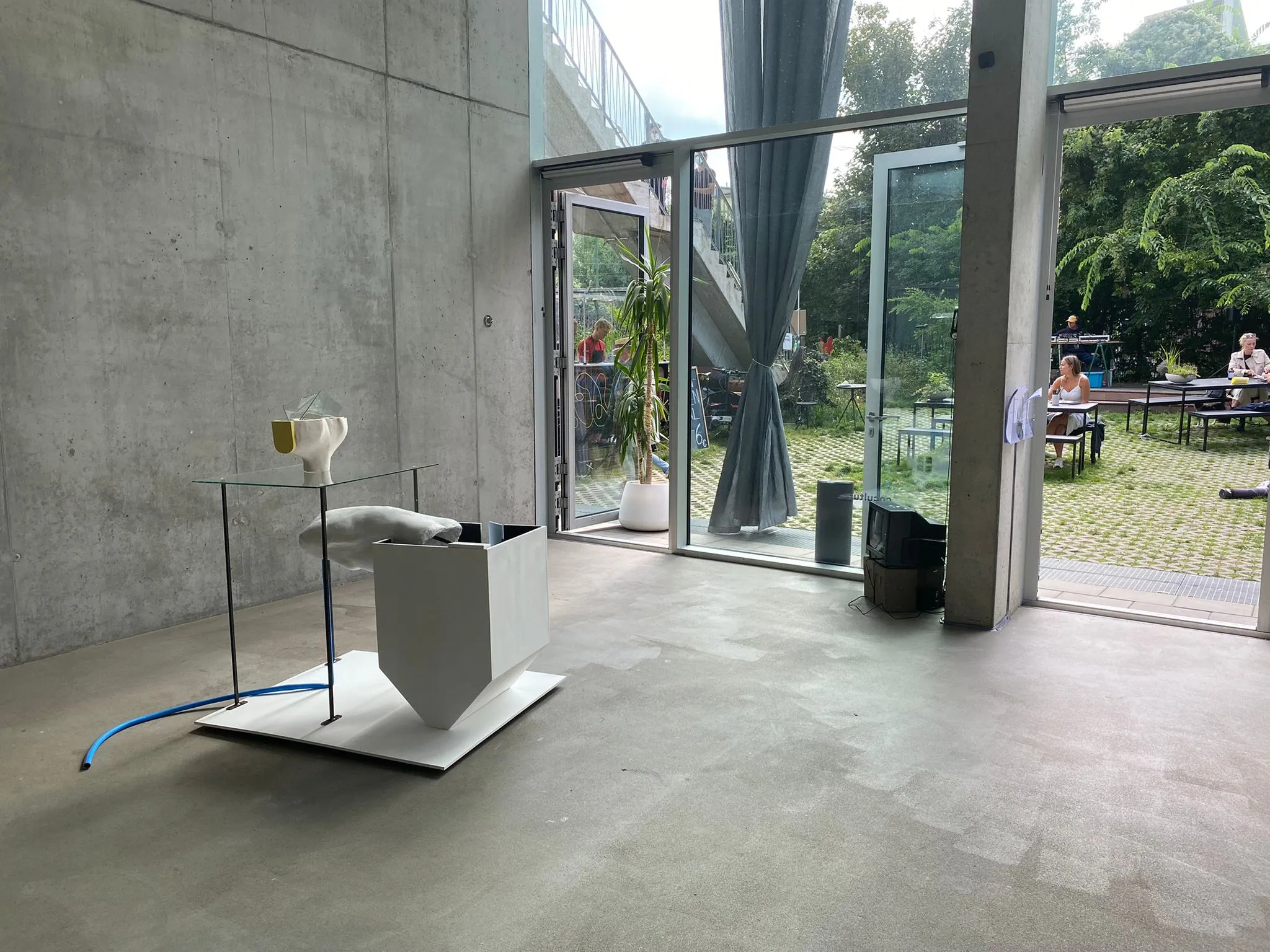 Installation and artwork documentation from Across Borders: Body & Self by Khaled Barakeh, view 2.