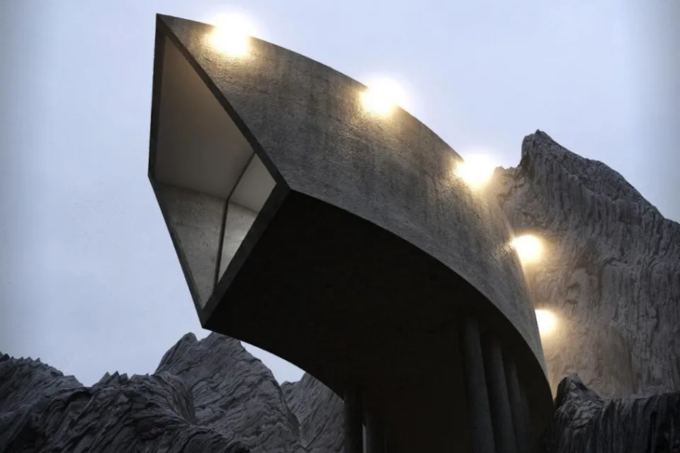 Curved Concrete Lair