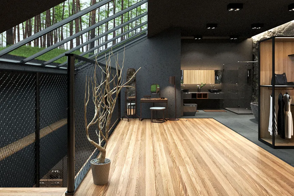 Matte Black Villa in Harriman State Park, New York