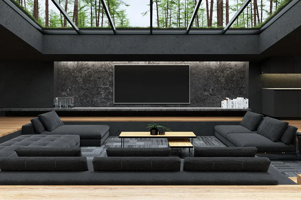Matte Black Villa in Harriman State Park, New York
