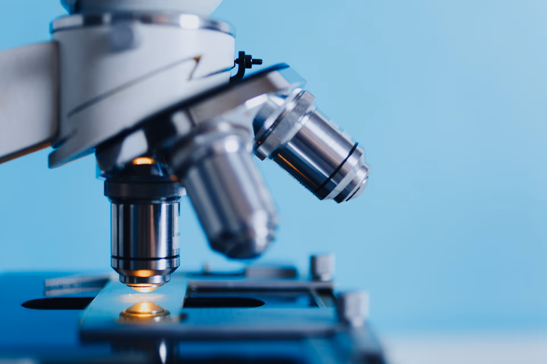 A close-up image of a microscope, captured during a project for the Branch Out Foundation, symbolizing scientific research and innovation.