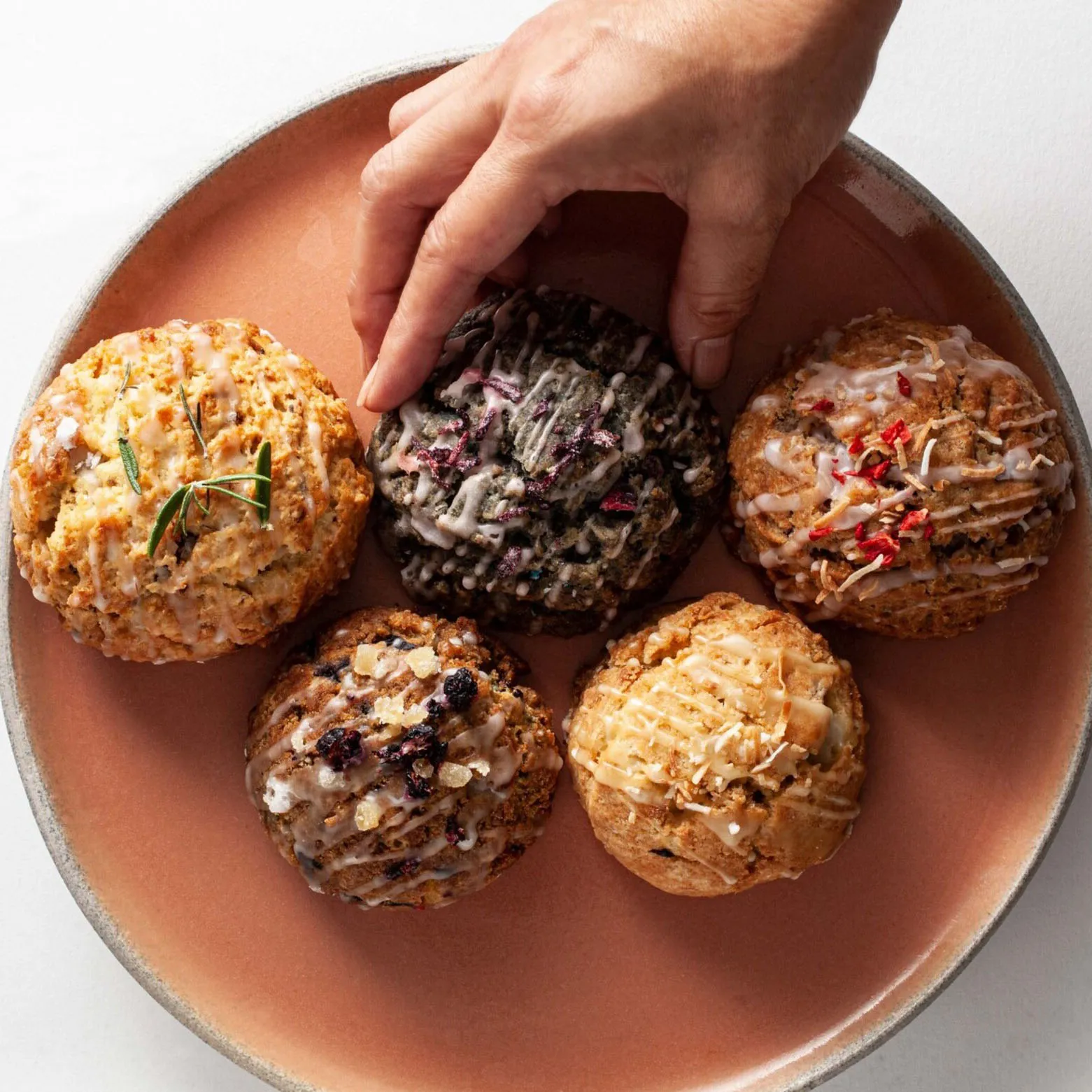 Five sugarbird scones